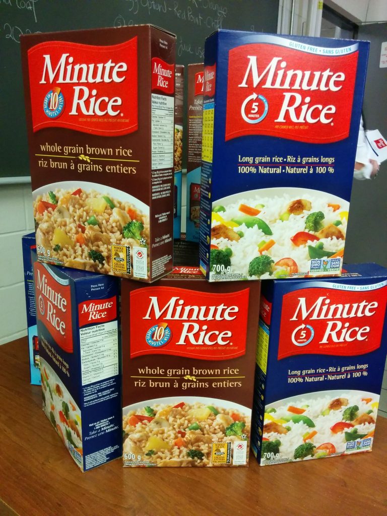 Boxes of Minute Rice